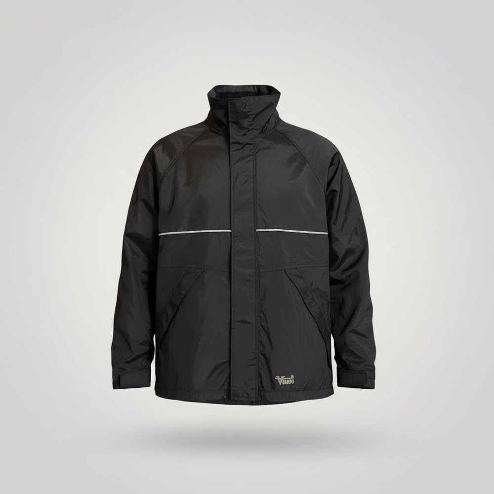 Viking‎ Journeyman 420D Work Rain Jacket Mens Medium Black Waterproof Reflective